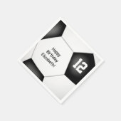 schlichte Fußball-Mädchen Jungen Geburtstag Serviette (Ecke)