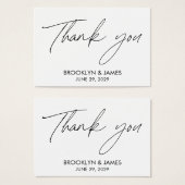 Schlichte Gastgeschenk Hochzeit Tags Weiß (Vorne & Hinten)