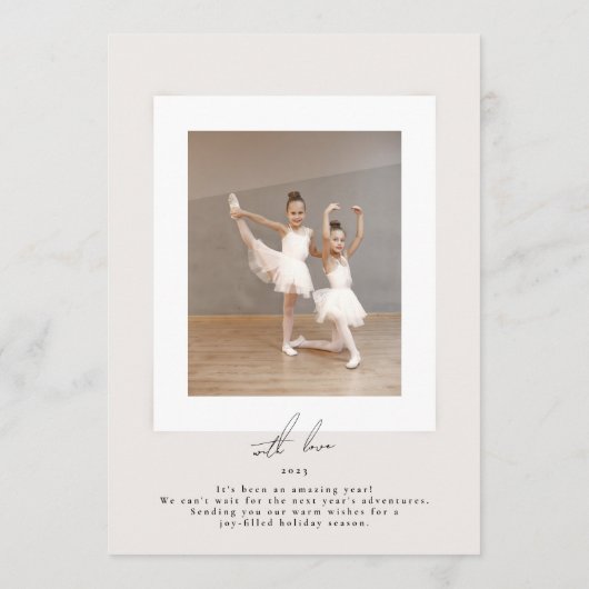 schlichte, gerahmte Foto-Rahmen frohe Weihnachten (Rückseite)