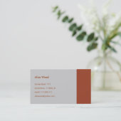 Schlichte Geschäfts-Karte Visitenkarte (Stehend Vorderseite)
