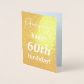 Schlichte Gold Foil 60. Geburtstagskarte Folienkarte (Vorderseite)