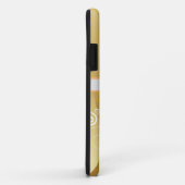 Schlichte, goldgelbe und weiße Wirbel, Monogramm Case-Mate iPhone Hülle (Hinten/Rechts)