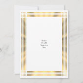 Schlichte Goldhochzeit Einladung (Rückseite)