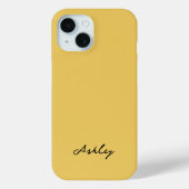 Schlichte Goldschrift personalisiert Case-Mate iPhone Hülle (Rückseite)