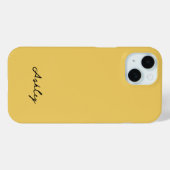 Schlichte Goldschrift personalisiert Case-Mate iPhone Hülle (Rückseite (Horizontal))