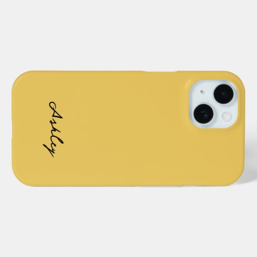 Schlichte Goldschrift personalisiert Case-Mate iPhone Hülle (Rückseite (Horizontal))