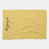 Schlichte Goldschrift personalisiert Geschirrtuch (Horizontal)
