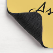 Schlichte Goldschrift personalisiert Mousepad (Ecke)