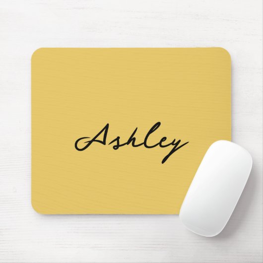 Schlichte Goldschrift personalisiert Mousepad (Mit Mouse)
