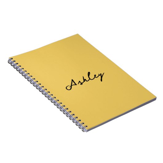 Schlichte Goldschrift personalisiert Notizblock (Rechte Seite)