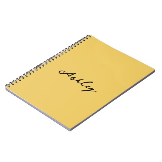 Schlichte Goldschrift personalisiert Notizblock (Linke Seite)