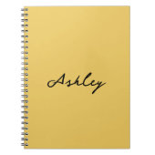 Schlichte Goldschrift personalisiert Notizblock (Vorderseite)