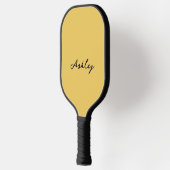 Schlichte Goldschrift personalisiert Pickleball Schläger (Links)