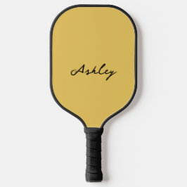 Schlichte Goldschrift personalisiert Pickleball Schläger