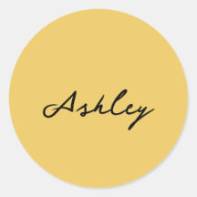 Schlichte Goldschrift personalisiert