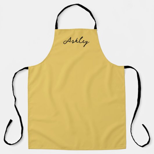Schlichte Goldschrift personalisiert Schürze (Vorderseite)