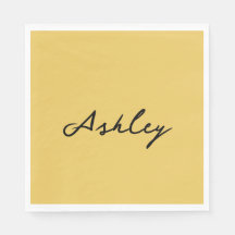 Schlichte Goldschrift personalisiert