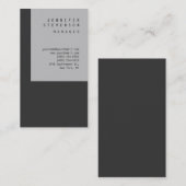 Schlichte, grau gestreifte vertikale, saubere Visi Visitenkarte (Vorne/Hinten)