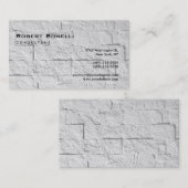 Schlichte Grau Wall Brick Consultant Business Card Visitenkarte (Vorne/Hinten)