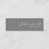 Schlichte Grau-Wall-Textur Mini-Visitenkarte Mini Visitenkarte (Vorderseite)