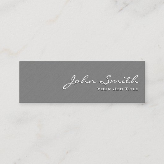 Schlichte Grau-Wall-Textur Mini-Visitenkarte Mini Visitenkarte (Vorderseite)