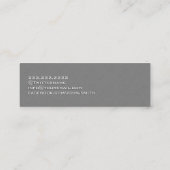 Schlichte Grau-Wall-Textur Mini-Visitenkarte Mini Visitenkarte (Rückseite)