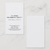 Schlichte, grau-weiße attraktive Visitenkarte (Vorne/Hinten)
