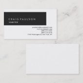 Schlichte, graue Berufliche Visitenkarte (Vorne/Hinten)