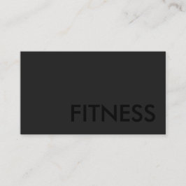 Schlichte graue Fitness Moderne Black Out Business Visitenkarte