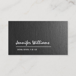 Schlichte Graue Leinwand Berufliche Visitenkarte