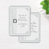 Schlichte graue und weiße Spitzen Hochzeit danke (Schreibtisch)