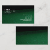 Schlichte Green Black Modern Creative Business Car Visitenkarte (Vorne/Hinten)