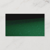Schlichte Green Black Modern Creative Business Car Visitenkarte (Rückseite)