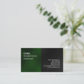 Schlichte Green Grey Attraktive Charm Business Car Visitenkarte (Stehend Vorderseite)