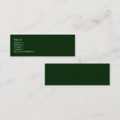 Schlichte grüne Sandstein-Visitenkarte Mini Visitenkarte (Vorne/Hinten)