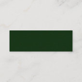 Schlichte grüne Sandstein-Visitenkarte Mini Visitenkarte (Rückseite)