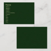 Schlichte grüne Sandstein-Visitenkarte Visitenkarte (Vorne/Hinten)