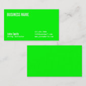 Schlichte grüne Tauchgeschäfts-Neonkarte Visitenkarte (Vorne/Hinten)