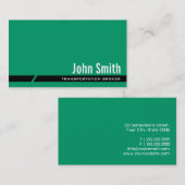 Schlichte grüne visitenkarte (Vorne/Hinten)