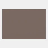 Schlichte, halbfarbige, pastellbraun geschenkpapier set (Vorderseite 3)