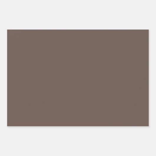 Schlichte, halbfarbige, pastellbraun geschenkpapier set (Vorderseite)