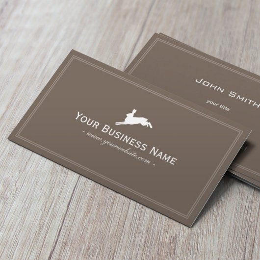 Schlichte Hare Business Cards mit einfachem Rahmen Visitenkarte