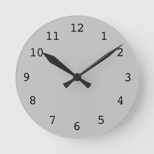 Schlichte hellgraue Uhr (Vorderseite)