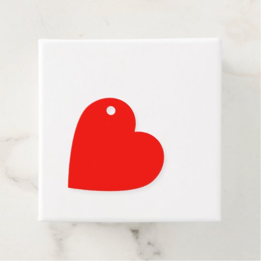 Schlichte, hellrote Süßigkeiten Geschenkanhänger (Beispiel)