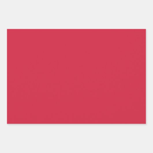 Schlichte Himbeere Candy Vermilion Red Shades 3 To Geschenkpapier Set (Vorderseite 2)