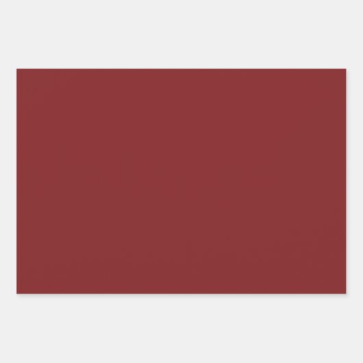 Schlichte Himbeere Candy Vermilion Red Shades 3 To Geschenkpapier Set (Vorderseite)