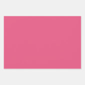 Schlichte Himbeere Fandango Dunkelrosa Farbtöne 3  Geschenkpapier Set (Vorderseite 3)