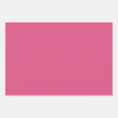 Schlichte Himbeere Fandango Dunkelrosa Farbtöne 3  Geschenkpapier Set (Vorderseite 2)