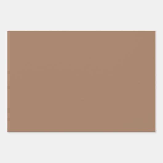 Schlichte Hirschschmöwe Wood Brown Shades 3 Tones Geschenkpapier Set (Vorderseite 3)