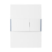 Schlichte Hochzeit auf der Marine in Blau und Weiß Einladungsbanderole (Rückseitenbeispiel)